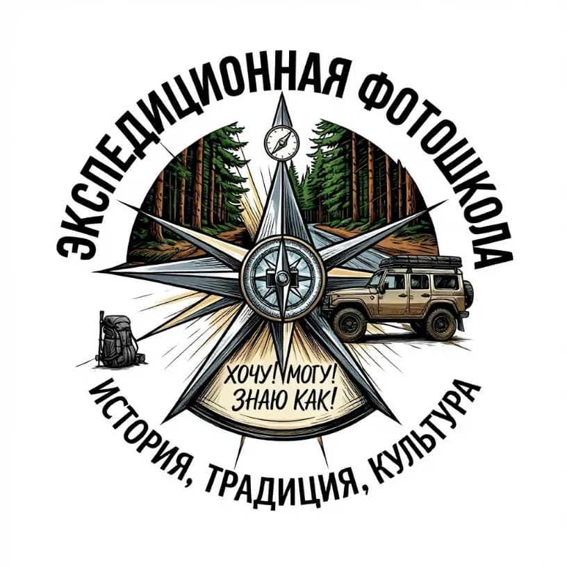 Логотип Историко-Экспедиционная Фотошкола "Священная земля Русская"